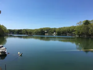 Image of 2 bedroom  1 bath, large deck and dock, on the water in peaceful cove,   Year