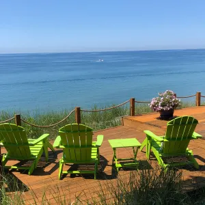 Image of Stunning Lake Michigan Views with 110 Feet Private Beach on One Acre.