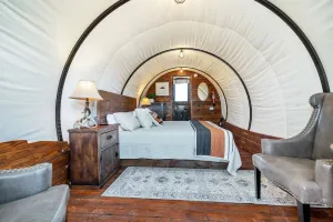 Image of Outdoor Fun Wagon #26 By The Pond w\/ 1 King bed and outdoor kitchen