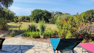 Image of T2, 350 m from Bodri BEACH, Sea view, Air-conditioning, on large landscaped grounds.