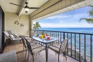 Image of Kona Oceanfront Penthouse Condo: Remodeled, AC, Crashing Waves, Sunsets, Turtles
