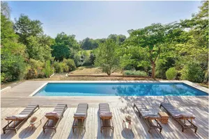 Image of Charming house 15m*3m heated pool, garden 17min Bordeaux