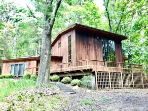 Image of Midcentury Modern Cabin Home in the Woods- Under 2 Hrs From NYC!