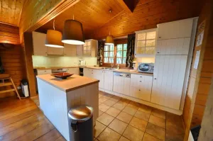 Image of Beautiful Wooden Chalet With Large Garden