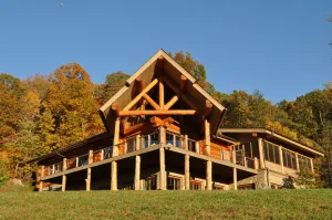 Image of Old Rag View Horse Farm with Log Lodge and Treehouse