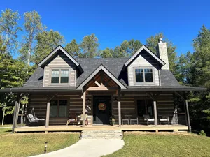 Image of Custom cabin retreat with trails and hot tub.   Exceptional reviews!
