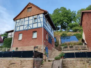 Image of Cozy half-timbered house in the low mountain range of Hesse Thuringia