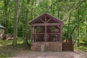 Image of Lena Cabin | Wooded Tiny Cabin - Hot Tub