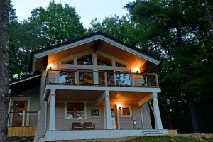 Image of MID CENTURY MODERN  BLACK MOUNTAIN CHALET; STUNNING VIEWS\/ FIRE PIT\/ HOT TUB