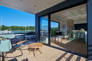 Image of A lodge boat at Guidel-Plages marina