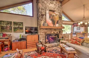 Image of Riverfront Getaway w\/ Treehouse, Fire Pit & Deck!