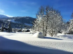 Image of Triplex apartment in chalet, spectacular view of Megève and the Alps