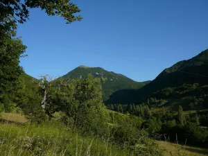 Image of Old secluded sheepfold, surrounded by nature, superb view, sun\/freshness\/silence