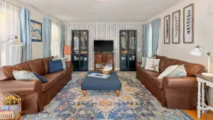 Image of Updated Mountain Home Clawfoot Tub Near Waterfalls