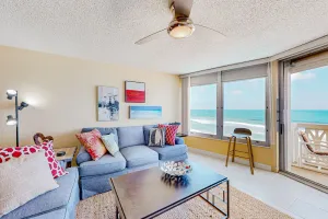 Image of Direct oceanfront retreat with a furnished balcony, on-site pool, & beach access