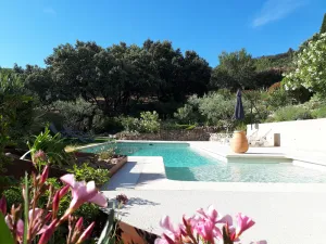 Image of Beautiful villa d. architect located in lush greenery. Private pool