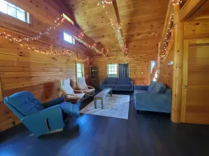 Image of Greenwood At Entangled Acres - Log Cabin w\\WiFi on 16 Acre Animal Sanctuary