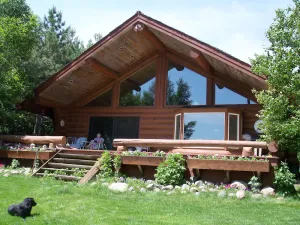 Image of Full Log Family Lodge - private dock\/beach & fire pit