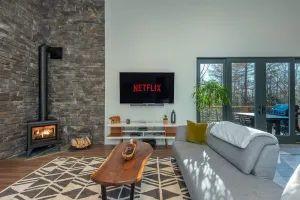 Image of Modern and Cozy Getaway in Pisgah Forest w\/ Fireplace & Sauna