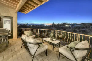 Image of Upscale 1,200-foot spa retreat with fireplace, grill, and mountain views