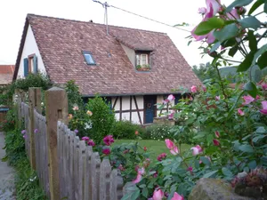 Image of CHARMING half-timbered house, lovely English-style GARDEN Near Saverne