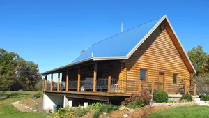 Image of Beautiful Log Cabin above Lake Shelbyville