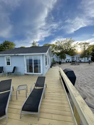 Image of 2  bedroom cabin with large private deck. Right on Lake Huron!