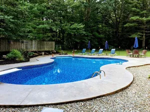 Image of Spacious Saratoga Farmhouse with Saltwater Pool, near the Track and Lake