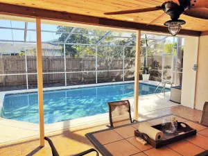 Image of Beautiful Beach Style Home by Port Canaveral w\/Private Salt Water pool