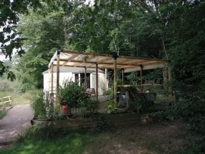 Image of Contemporary yurt on the edge of a pond (fishing) ALL NEW