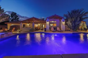 Image of Luxury one level villa with pool and spa on 1\/2 acre land