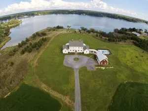 Image of Waterfront Oyster Farmhouse Built 2018 with Pool\/Fence and Dock-23 private acres