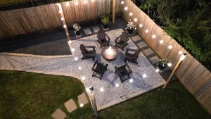 Image of Hot Tub+Gas Fire Pit+Outdoor Oasis+Lights+Murals