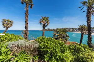 Image of Brittany, Perros-Guirec, pink granite coast, Trestraou beach, luxury apartment