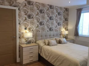 Image of New Forest Barton-on-Sea cliff top, ground floor, garden apartment. 'Bayside'.