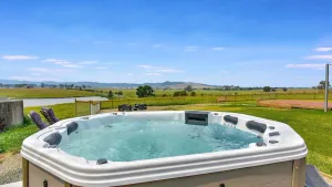 Image of Sunrise and Sunset Hot Tub Views 600m walk to Doltone Anambah House Wedding Venue at Pelican Plains