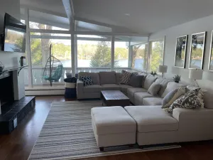Image of Spectacular lake house with private dock, beach area & gorgeous views
