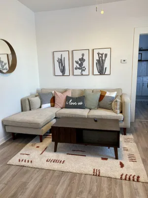 Image of Cute remodeled 2 bedroom with office, long drive way, and 75” TV.