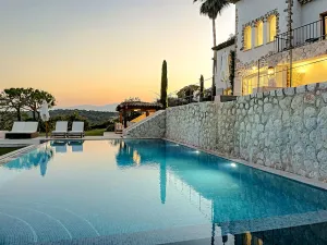 Image of Luxury villa, sea view, sunset and heated pool