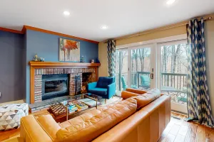 Image of Luxe townhome with private sauna - mountain views, fireplace & washer\/dryer