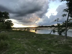 Image of Waterfront Llano River Cabin w\/Huge Deck