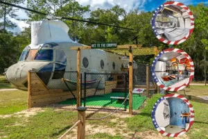 Image of Get to the CHOPPA! One-of-a-kind 2\/1 HELICOPTER on 5 acres in the woods!