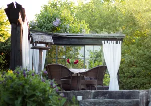 Image of Lovingly furnished, cozy cottage in country style.