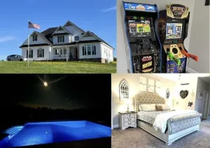 Image of Quiet peaceful Stone mountain fun House with Pool ,Hot Tub￼ and vineyards near