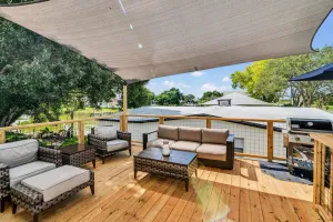 Image of Modern farmhouse cottage with dock\/lake access