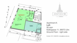 Image of Apartment A - Modern stylish 1 room Loft City Center Ground Floor