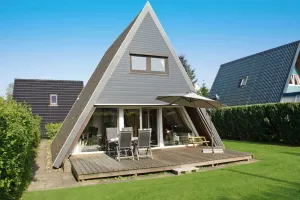 Image of Tent roof house with fence and WiFi