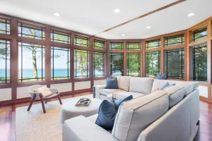 Image of Stylish Lakefront Home with a Furnished Deck, Free WiFi, & Fireplace - Dogs OK