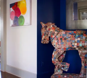 Image of Art- and Pottery-filled home, 2 mi to town, Pets ok. Hot tub!
