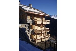 Image of Recent typical chalet, south-facing terrace, breathtaking VIEW of the Tarentaise Valley